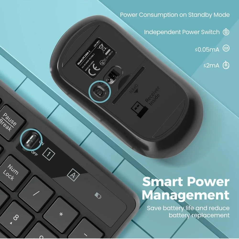 Wireless Black Keyboard and Mouse Combo